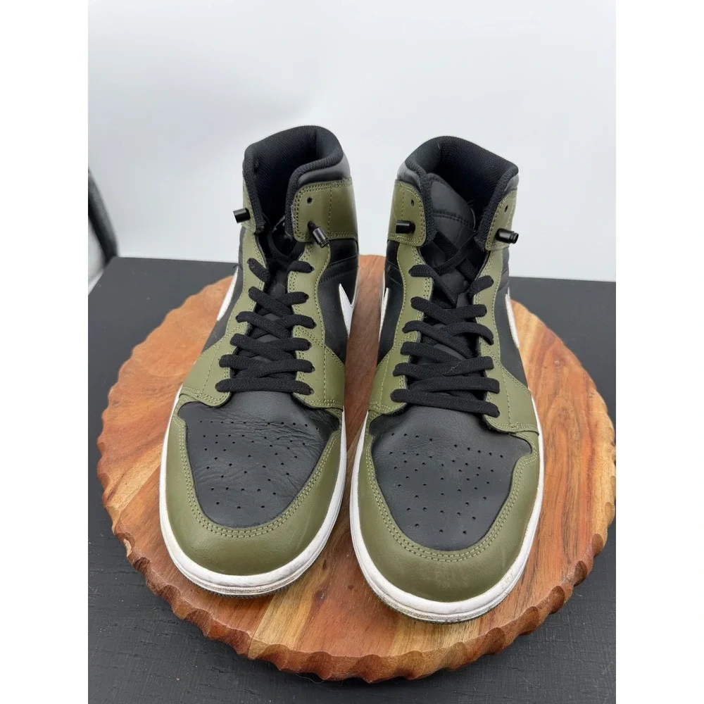 Jordan 1 Mid Sneaker Mens 11.5 Olive Black DQ8426-092 High Top Basketball Shoes